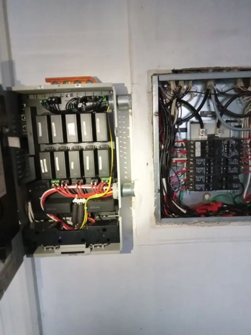 Electrical panel upgrade completed for Security Camera Wiring in Amityville